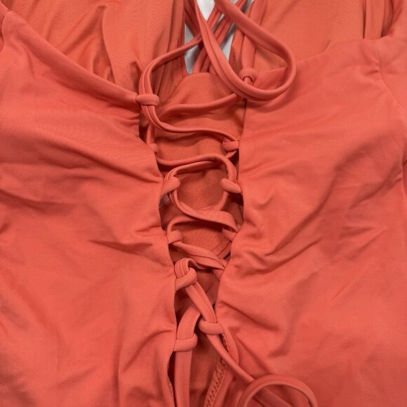 swimsuits for all one piece orange coverage beachy pool size 4 ashley graham - Picture 7 of 8